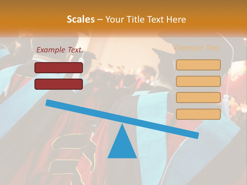 A Group Of People In Graduation Gowns And Caps PowerPoint Template