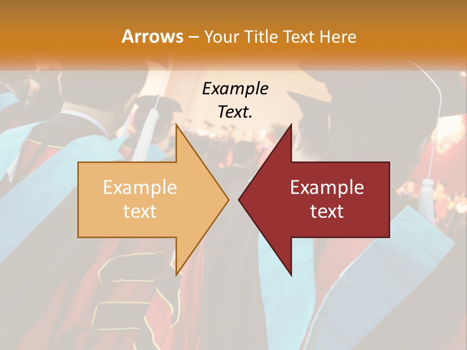 A Group Of People In Graduation Gowns And Caps PowerPoint Template