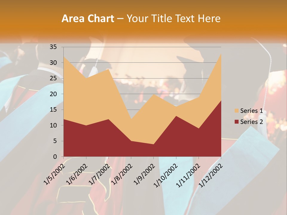A Group Of People In Graduation Gowns And Caps PowerPoint Template