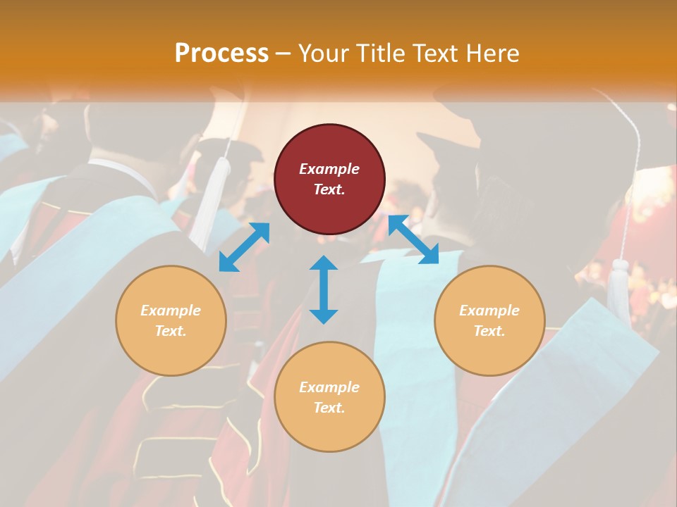 A Group Of People In Graduation Gowns And Caps PowerPoint Template