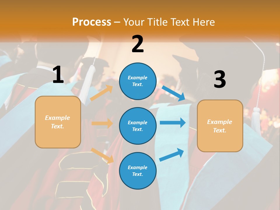 A Group Of People In Graduation Gowns And Caps PowerPoint Template