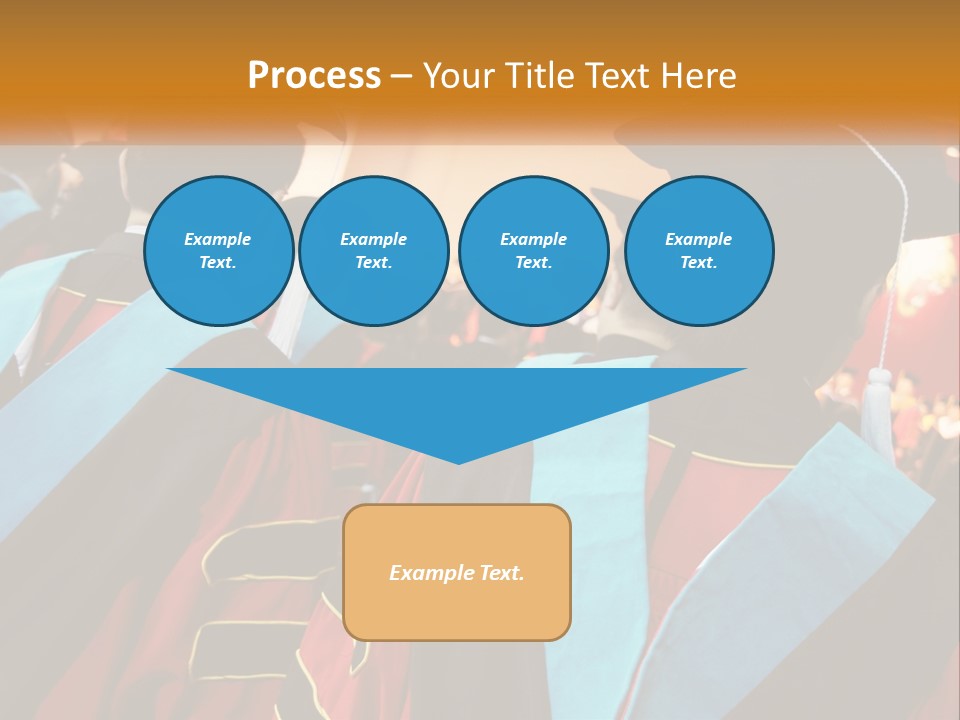 A Group Of People In Graduation Gowns And Caps PowerPoint Template