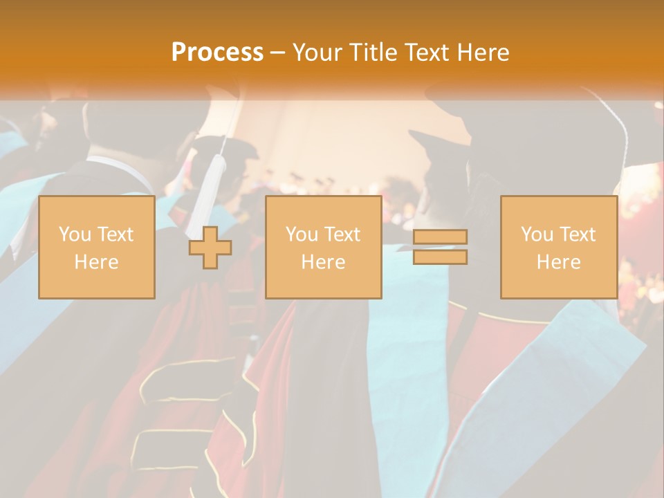 A Group Of People In Graduation Gowns And Caps PowerPoint Template