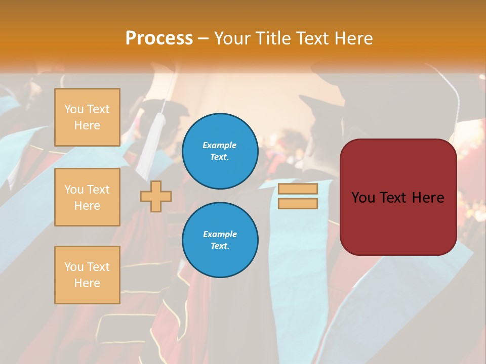 A Group Of People In Graduation Gowns And Caps PowerPoint Template
