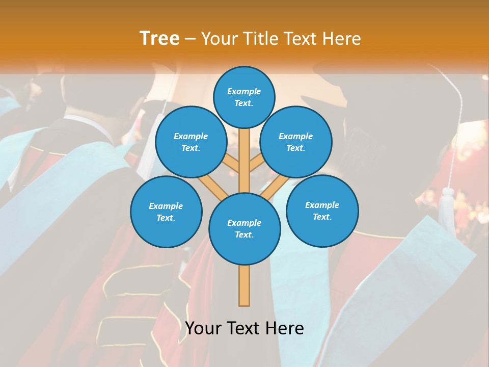 A Group Of People In Graduation Gowns And Caps PowerPoint Template