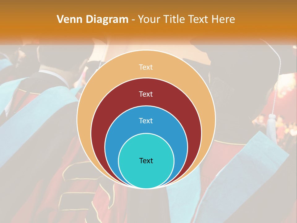 A Group Of People In Graduation Gowns And Caps PowerPoint Template