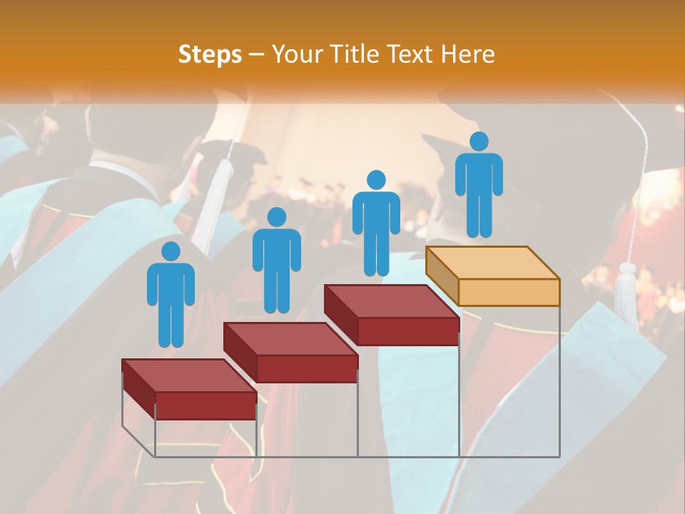 A Group Of People In Graduation Gowns And Caps PowerPoint Template