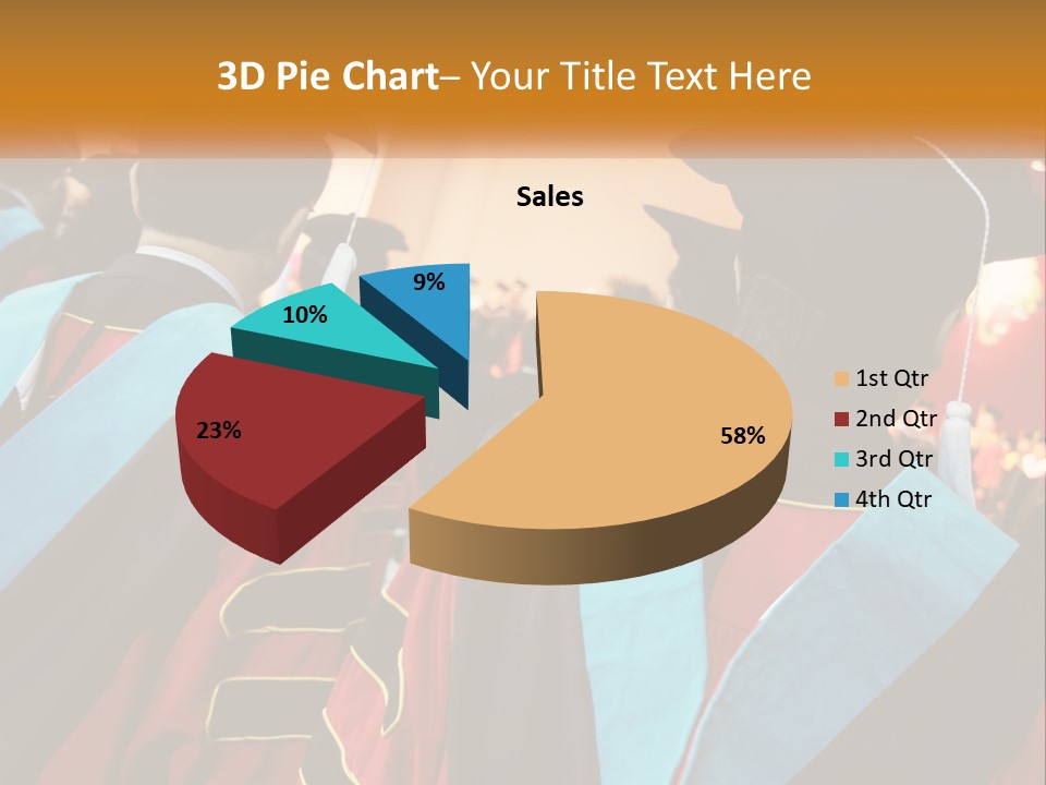 A Group Of People In Graduation Gowns And Caps PowerPoint Template