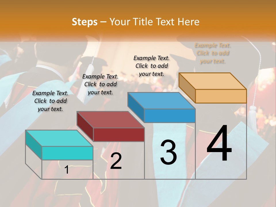 A Group Of People In Graduation Gowns And Caps PowerPoint Template