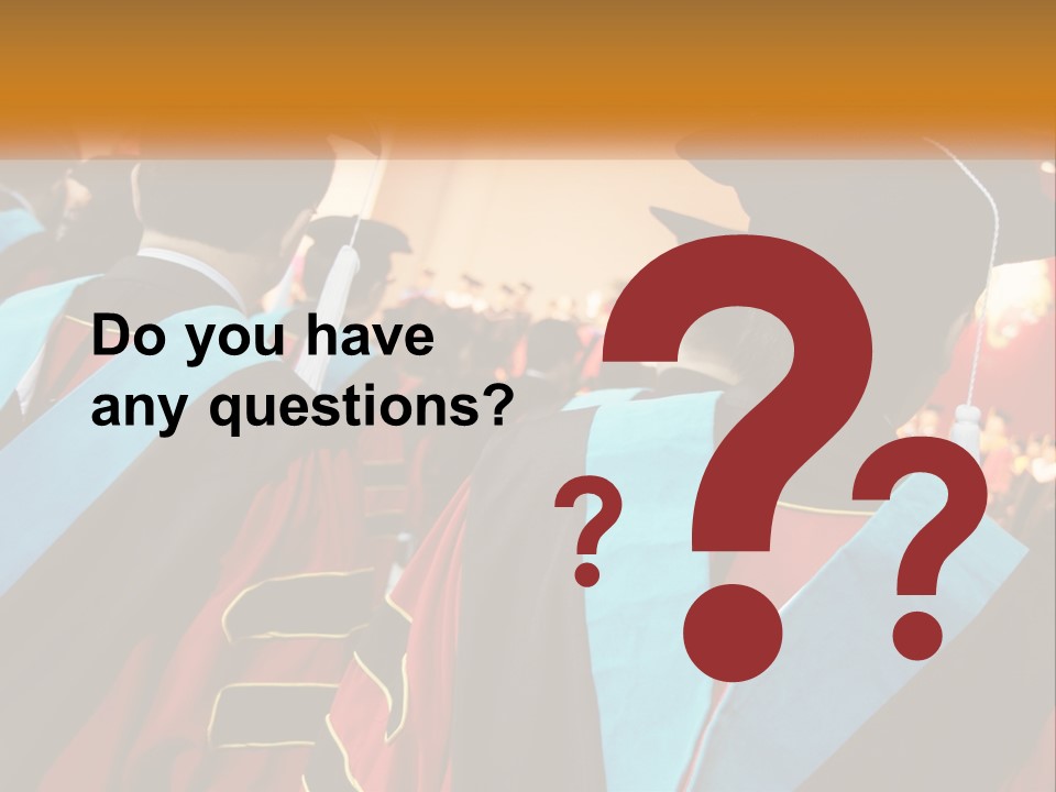 A Group Of People In Graduation Gowns And Caps PowerPoint Template