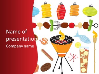 Cooking Barbecue Grill PowerPoint Template