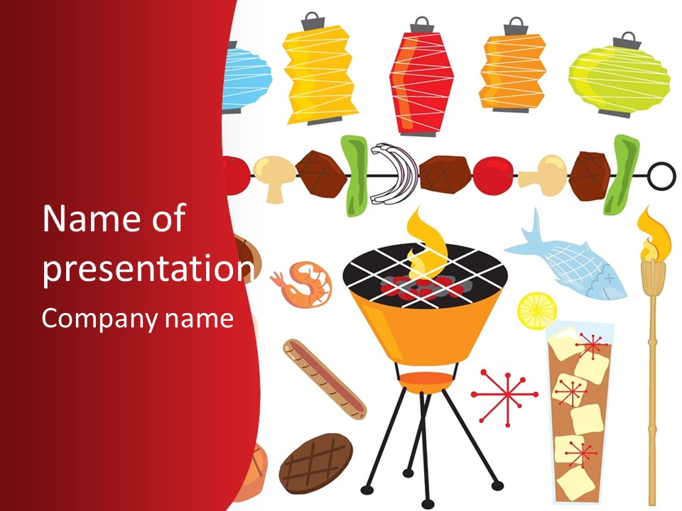 Cooking Barbecue Grill PowerPoint Template