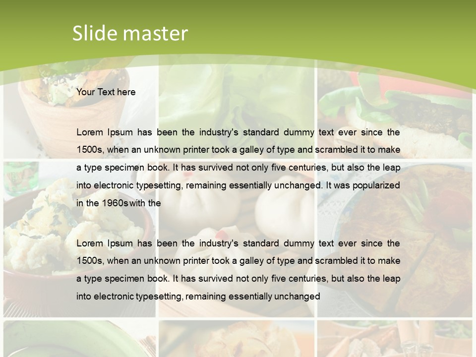 Green Pepper Food PowerPoint Template
