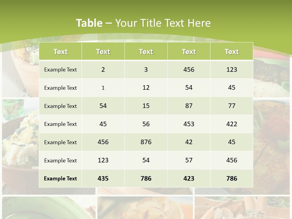 Green Pepper Food PowerPoint Template