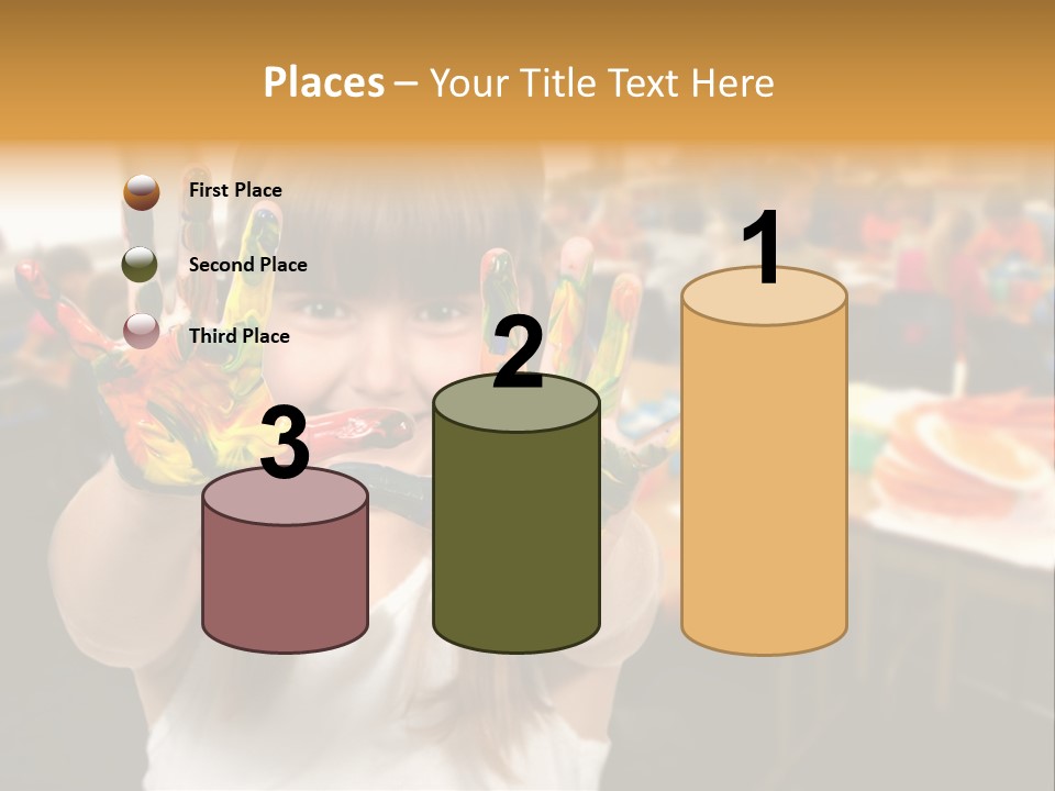 Space Cheerful Preschooler PowerPoint Template