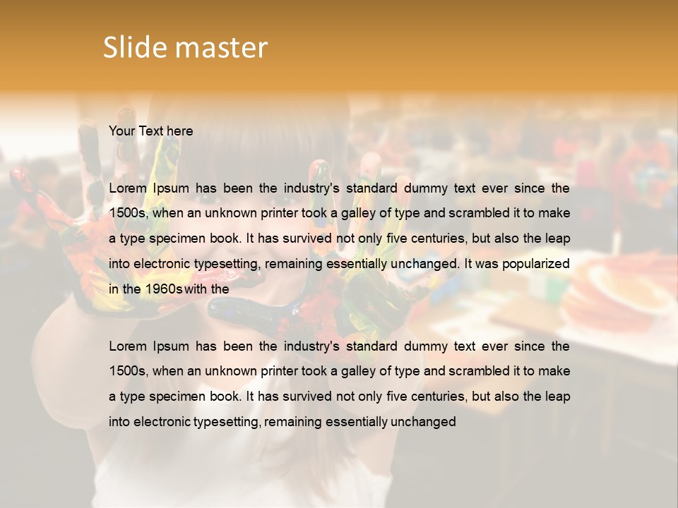 Space Cheerful Preschooler PowerPoint Template