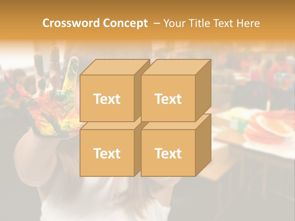 Space Cheerful Preschooler PowerPoint Template
