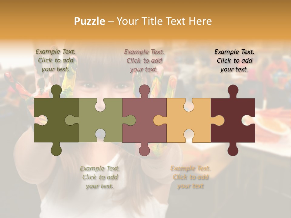 Space Cheerful Preschooler PowerPoint Template