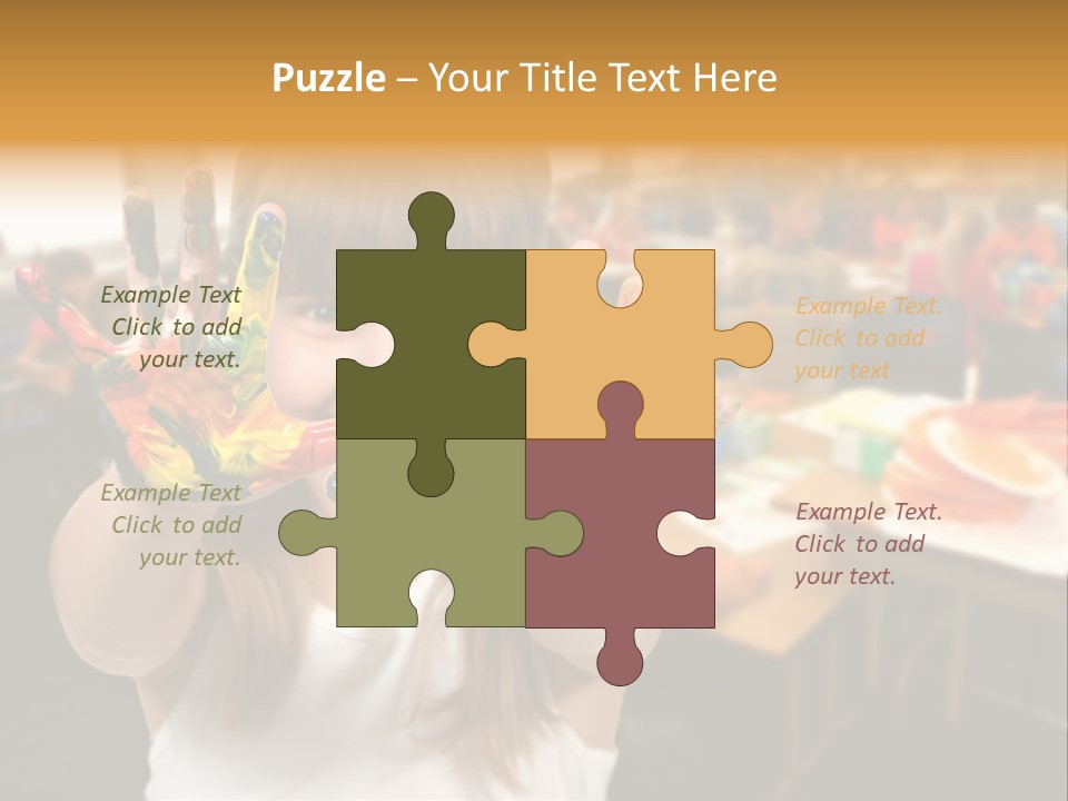 Space Cheerful Preschooler PowerPoint Template