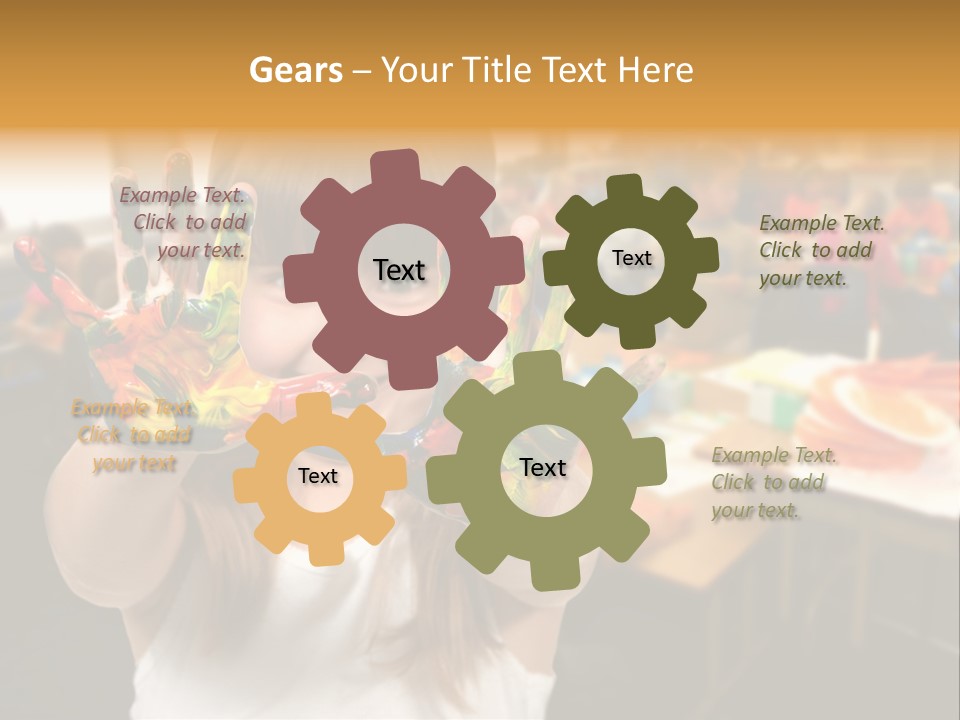 Space Cheerful Preschooler PowerPoint Template