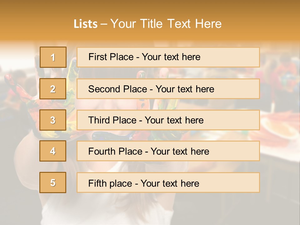 Space Cheerful Preschooler PowerPoint Template