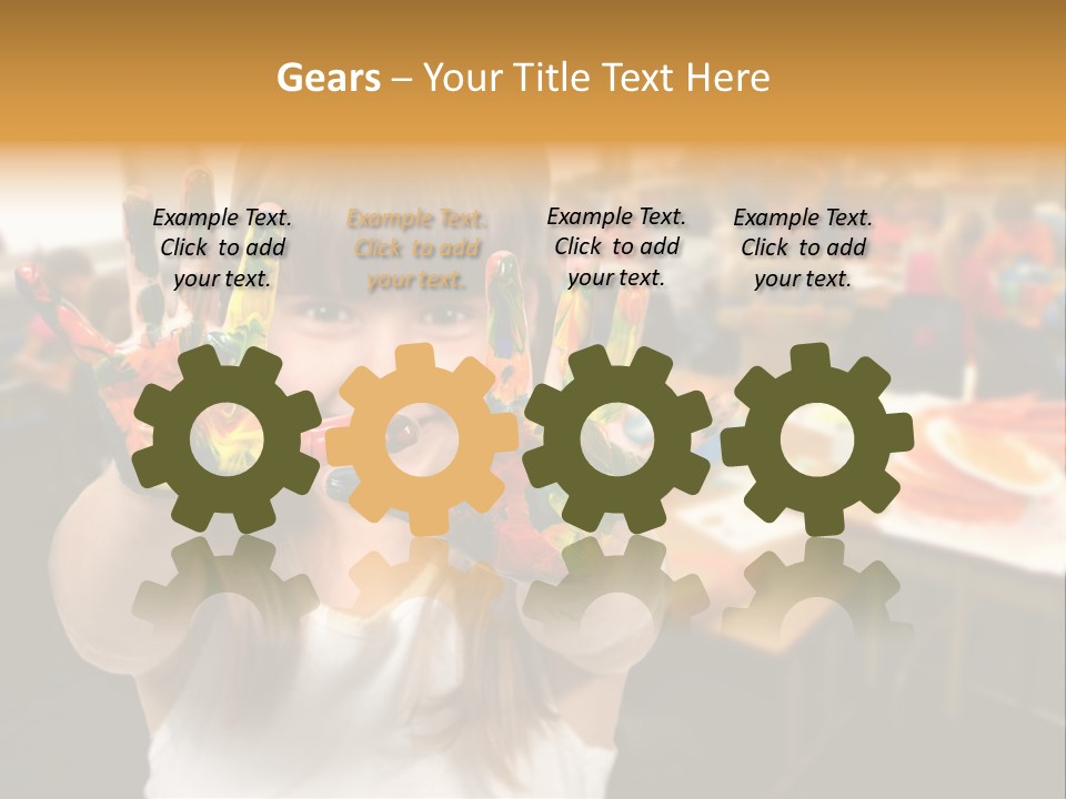 Space Cheerful Preschooler PowerPoint Template