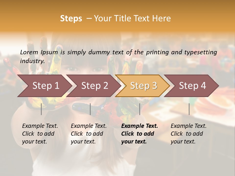 Space Cheerful Preschooler PowerPoint Template