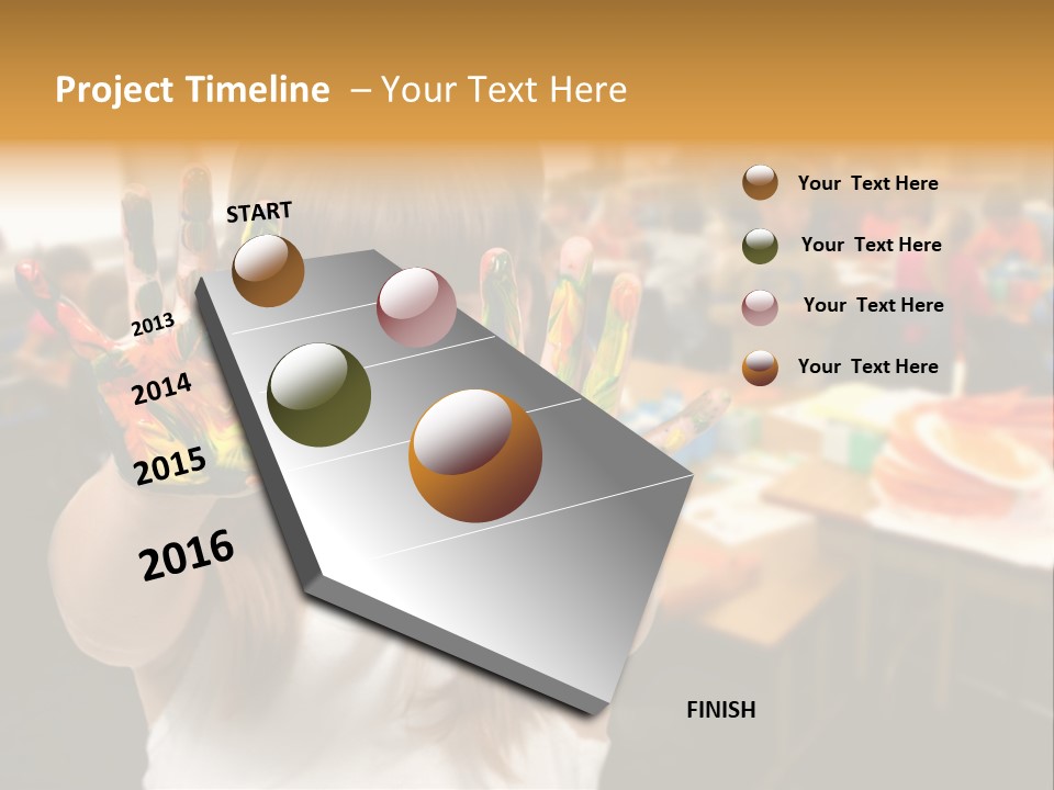 Space Cheerful Preschooler PowerPoint Template