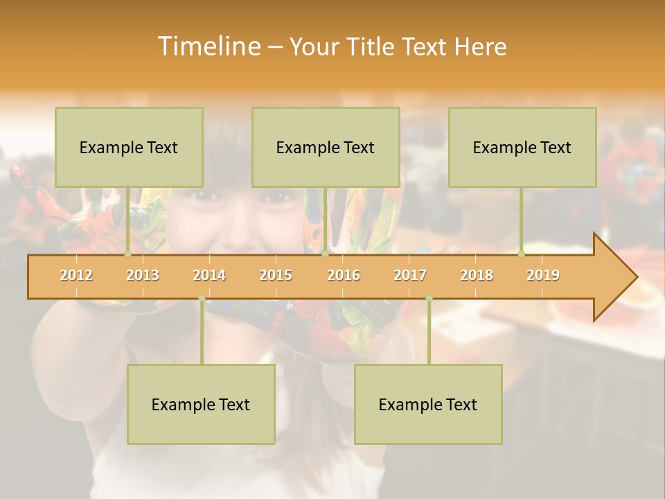 Space Cheerful Preschooler PowerPoint Template