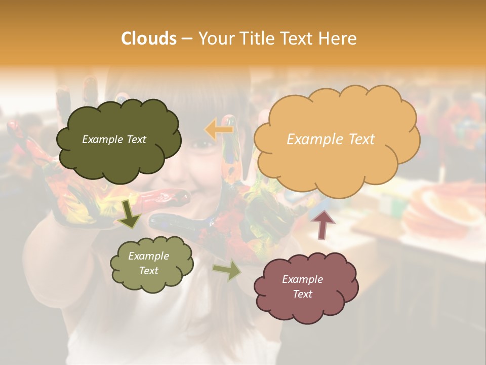 Space Cheerful Preschooler PowerPoint Template