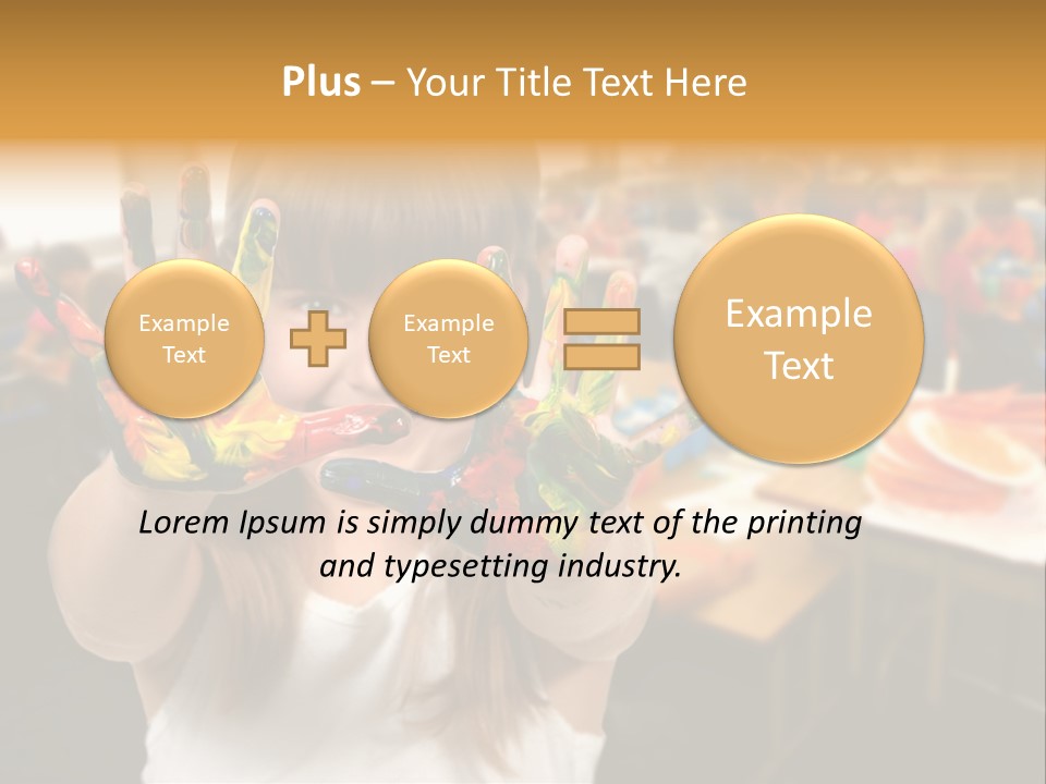 Space Cheerful Preschooler PowerPoint Template
