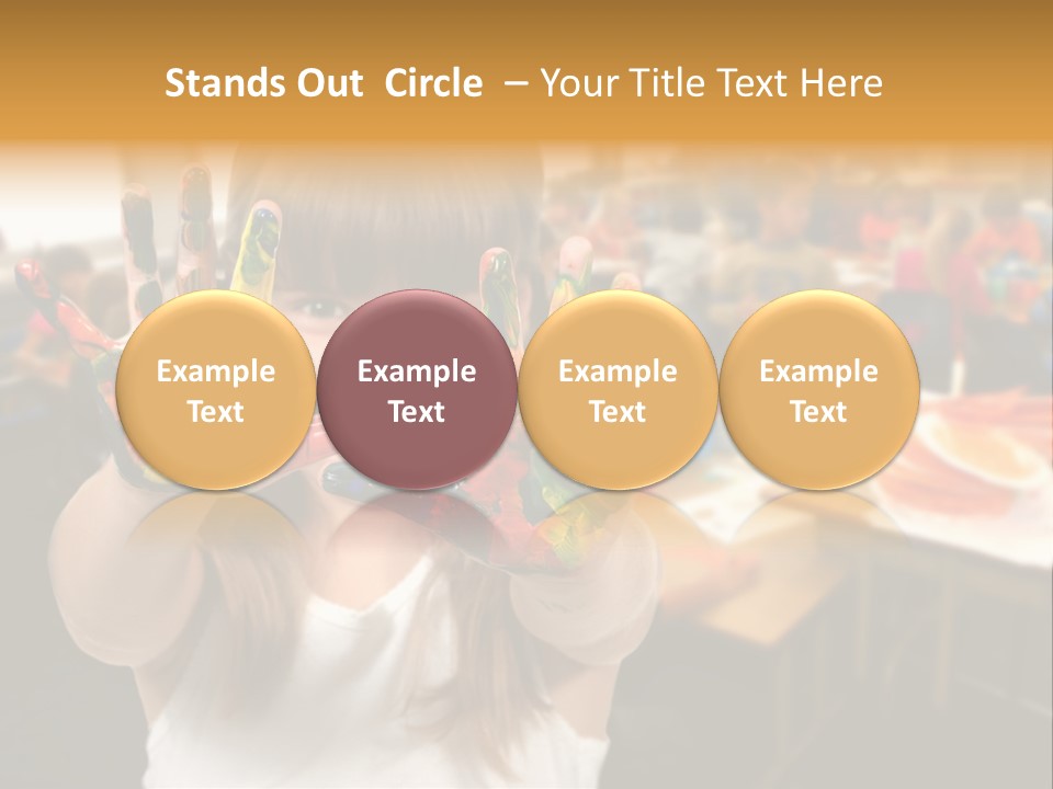 Space Cheerful Preschooler PowerPoint Template