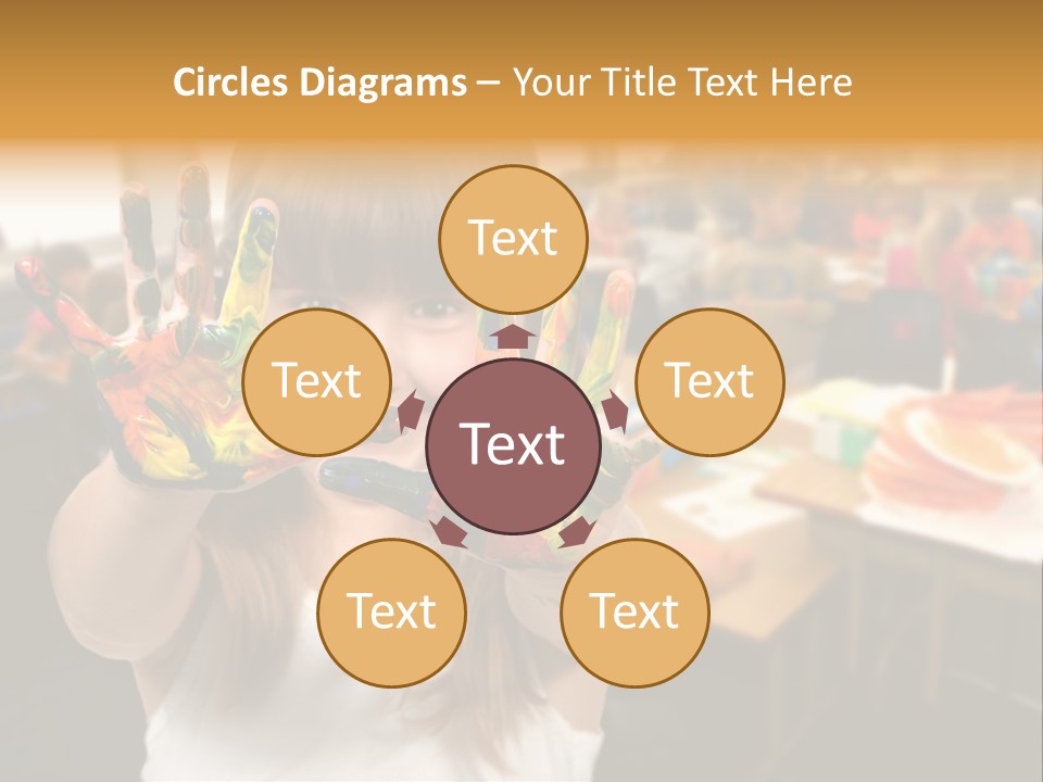 Space Cheerful Preschooler PowerPoint Template