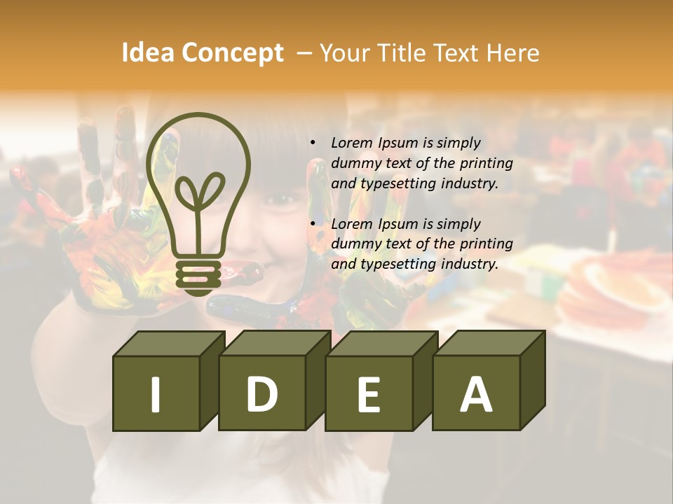 Space Cheerful Preschooler PowerPoint Template