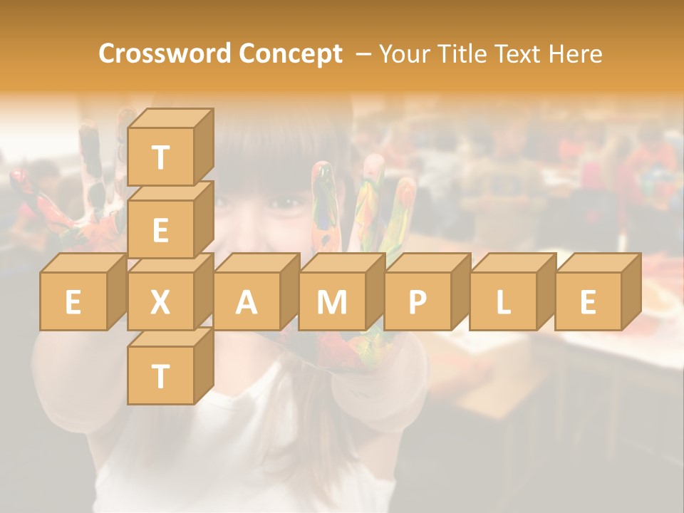 Space Cheerful Preschooler PowerPoint Template