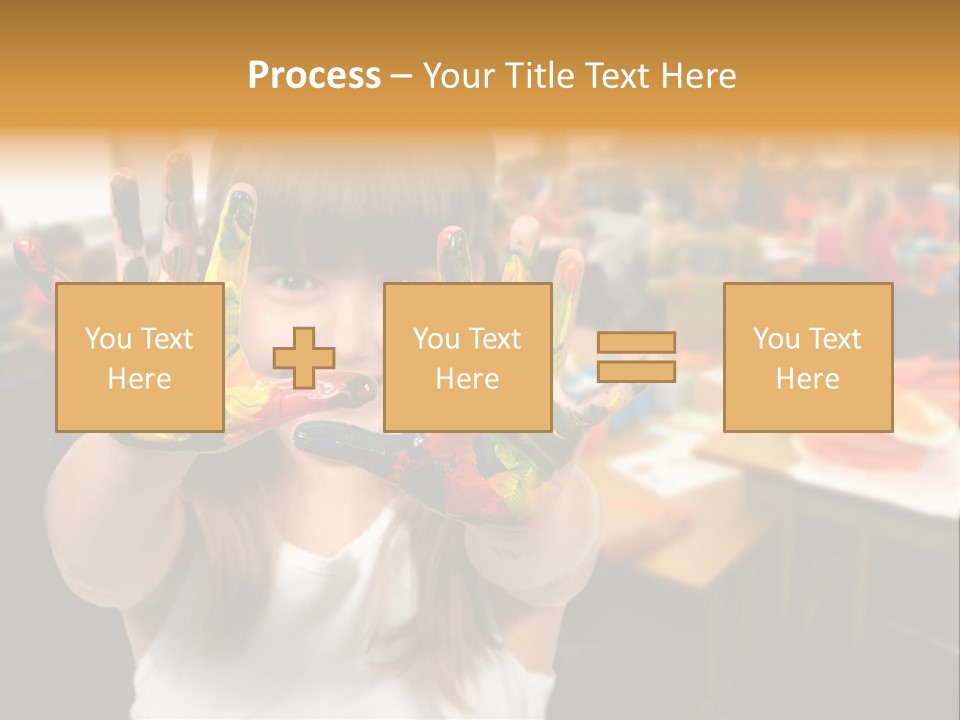 Space Cheerful Preschooler PowerPoint Template