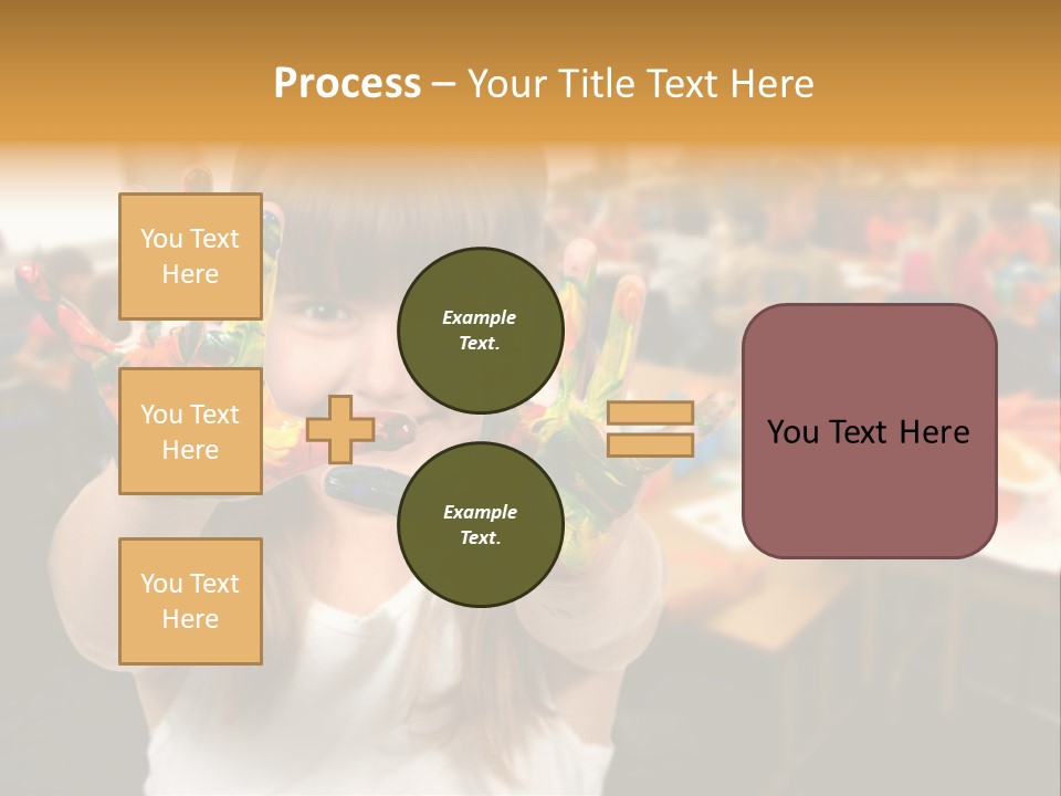 Space Cheerful Preschooler PowerPoint Template