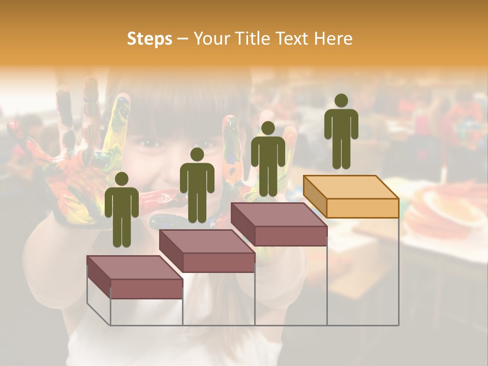 Space Cheerful Preschooler PowerPoint Template