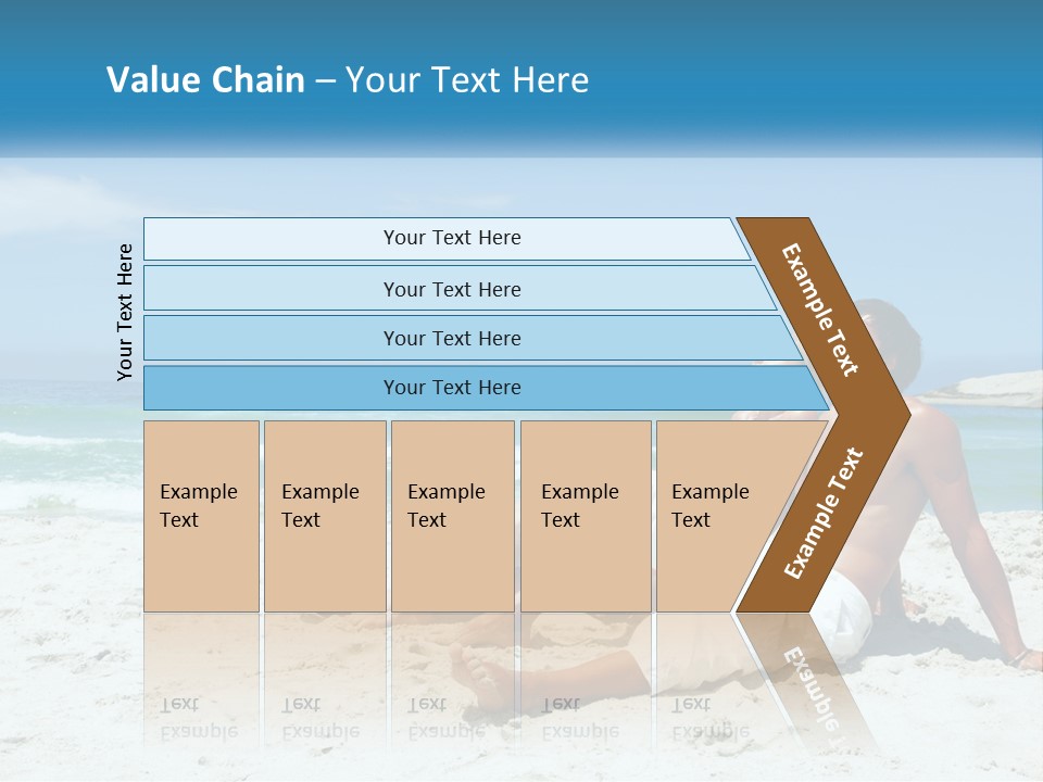 A Man And Woman Sitting On The Beach With The Ocean In The Background PowerPoint Template
