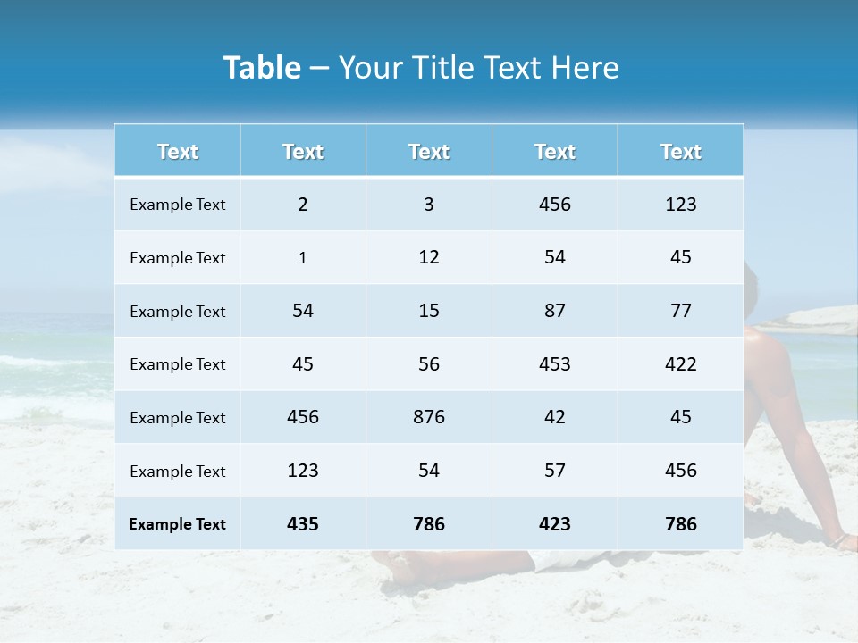 A Man And Woman Sitting On The Beach With The Ocean In The Background PowerPoint Template