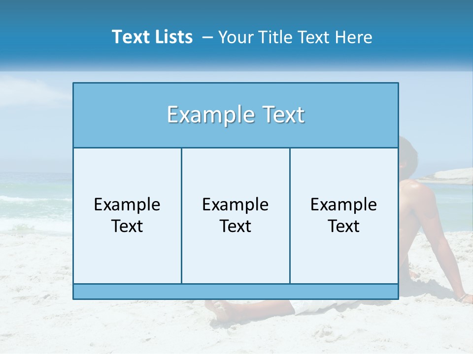 A Man And Woman Sitting On The Beach With The Ocean In The Background PowerPoint Template