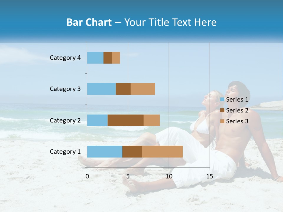 A Man And Woman Sitting On The Beach With The Ocean In The Background PowerPoint Template