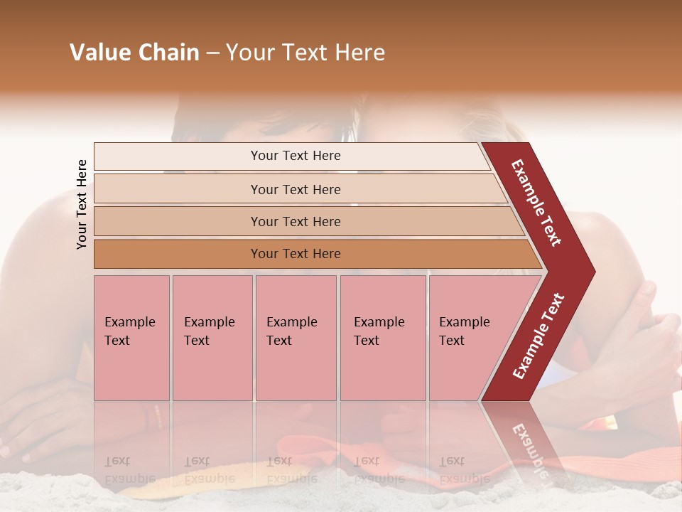 A Man And A Woman Laying On The Beach PowerPoint Template