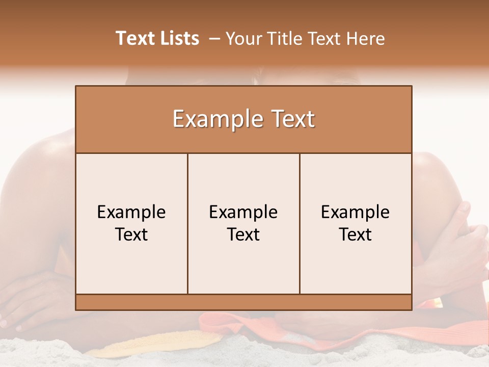A Man And A Woman Laying On The Beach PowerPoint Template