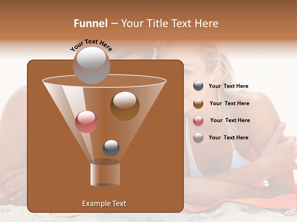 A Man And A Woman Laying On The Beach PowerPoint Template