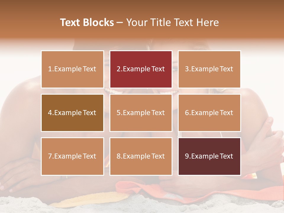 A Man And A Woman Laying On The Beach PowerPoint Template