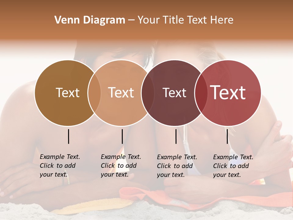 A Man And A Woman Laying On The Beach PowerPoint Template