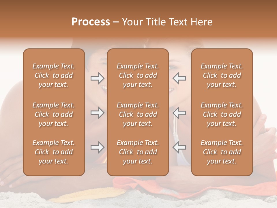 A Man And A Woman Laying On The Beach PowerPoint Template