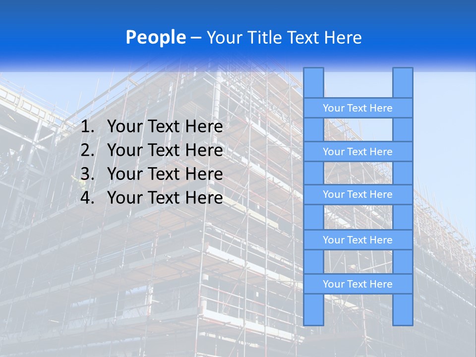 Commercial Block Ladder PowerPoint Template