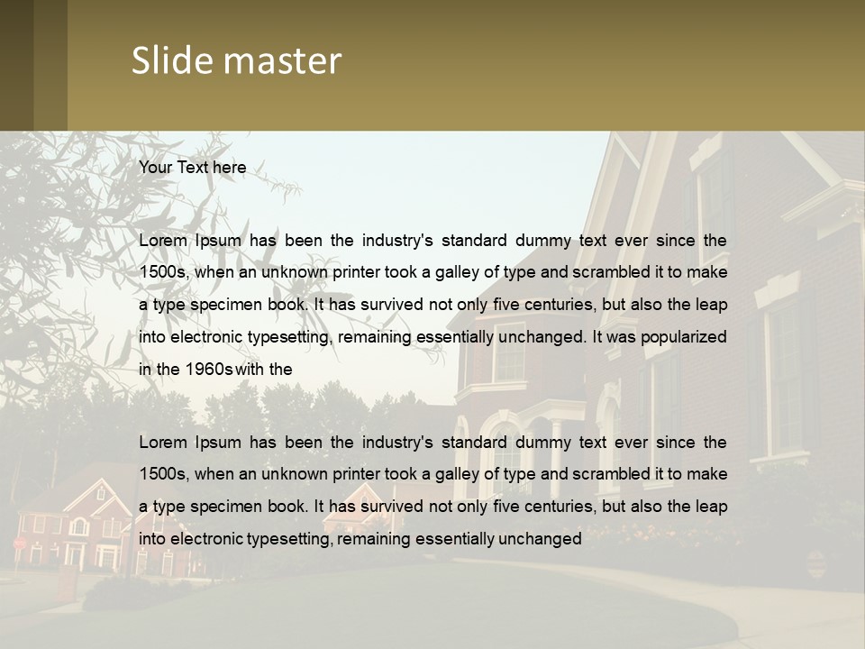 Mansion Property Residential PowerPoint Template